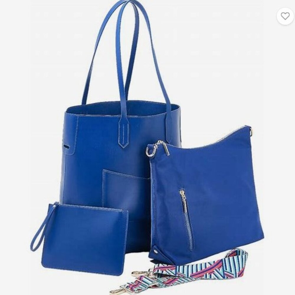Charley Was Here 3-in-1 "Frankie" Tote w/ Hobo Bag & Wristlet - NWT/NIP